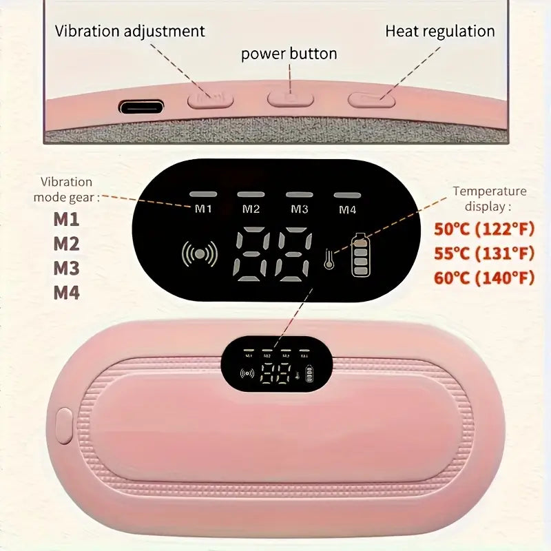 Cinturón Térmico Con Masaje para Alivio de Cólicos y Dolor Abdominal